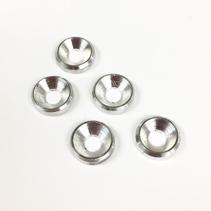 Lefthander-RC Countersunk Flat 4/40 Washers (5) - Silver